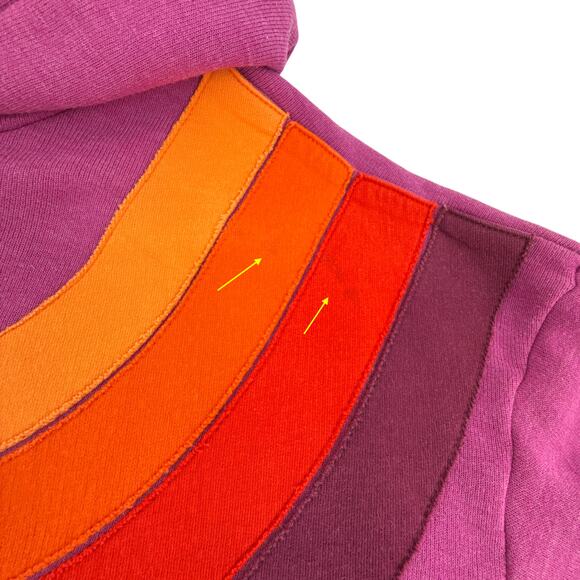 AVIATOR NATION Wave Pullover Hoodie in Magenta XS - Picture 9 of 12